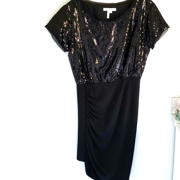 BCBG Dresses & Skirts - BCBG Generation Black Sequin Cocktail Dress Wedding Guest